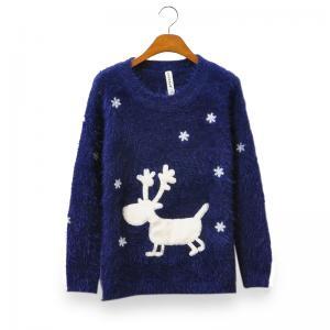 Cute Reindeer Embroidery Sweater