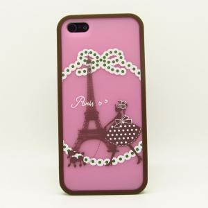 Iphone 5 Case, Paris Girl And Poddle Dog Plastic 3..