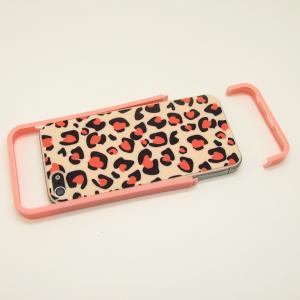 Iphone 5 Case, Pink Leopard Print Plastic 3 Pieces..