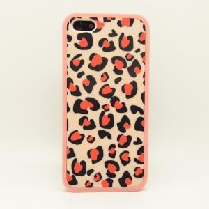 Iphone 5 Case, Pink Leopard Print Plastic 3 Pieces..