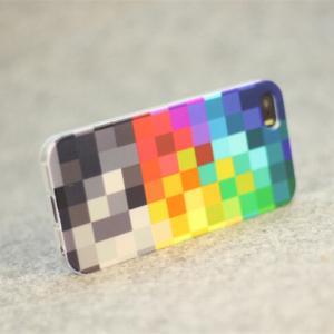 Iphone 5s Case, Multicolor Checker Printed Phone..