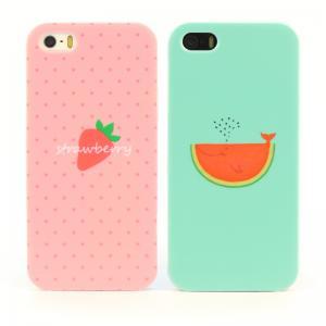 Iphone 5s Case, Strawberry And Watermelon Printed..