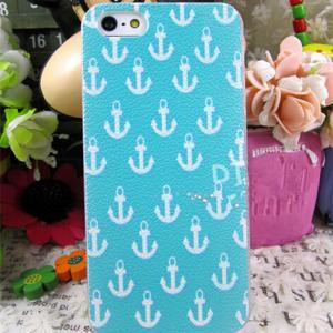 Iphone 5s Case, Anchor Stripes Printed Phone Case..