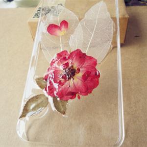 Iphone 5s Case, Handmade Real Pressed Flowers Dry..