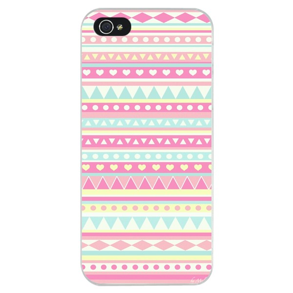 Iphone 5 Case, Pink Heart And Dots Print Plastic Snap-on Back Cover Case For Iphone