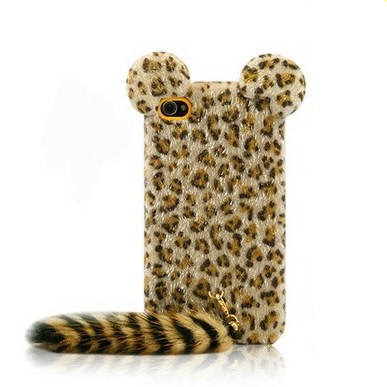 Iphone 5 Case, Fluffy Leopard Case For Iphone With Ears And Tail