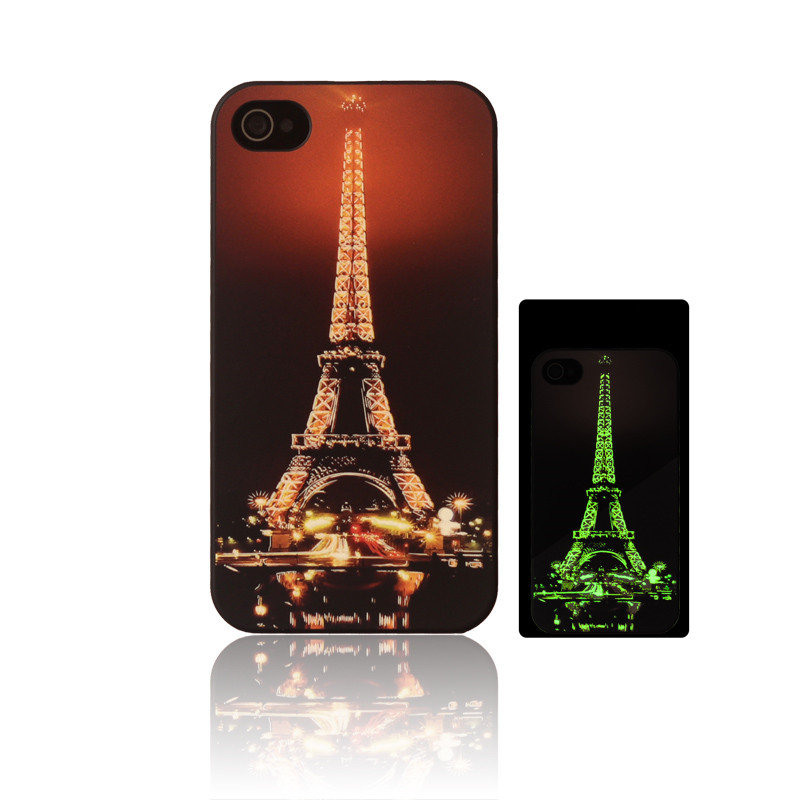 Iphone 4s Case, Eiffel Tower Pattern Noctilucence Phone Case For Iphone 4/4s