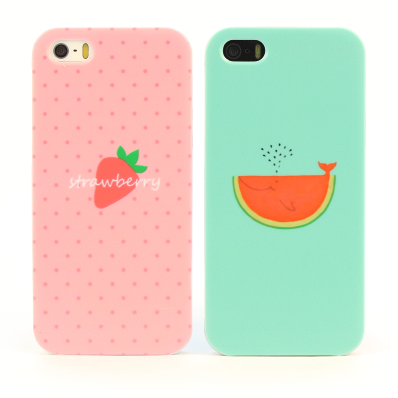 Iphone 5s Case, Strawberry And Watermelon Printed Phone Case For Iphone 5/5s 0630j037
