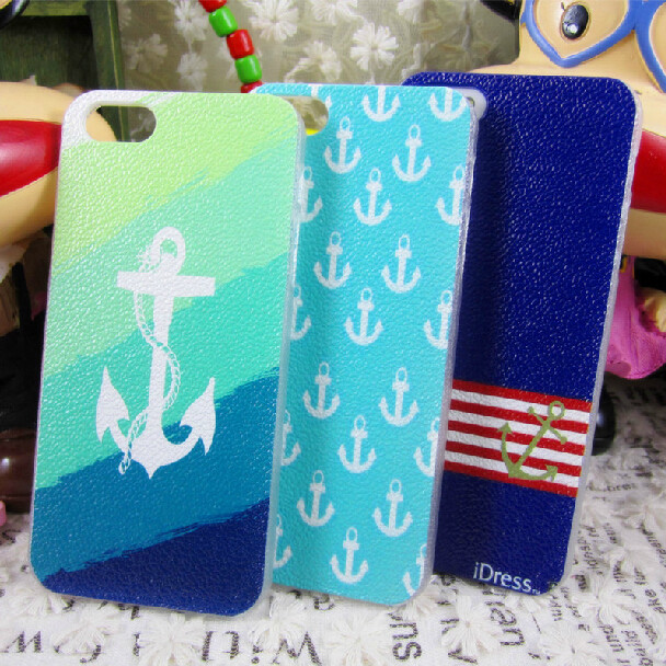 Iphone 5s Case, Anchor Stripes Printed Phone Case For Iphone 4/4s 5/5s 0630j101