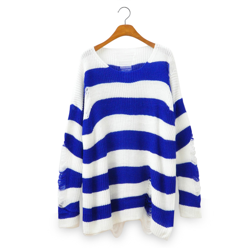 Knitted Sweater In Stripe on Luulla