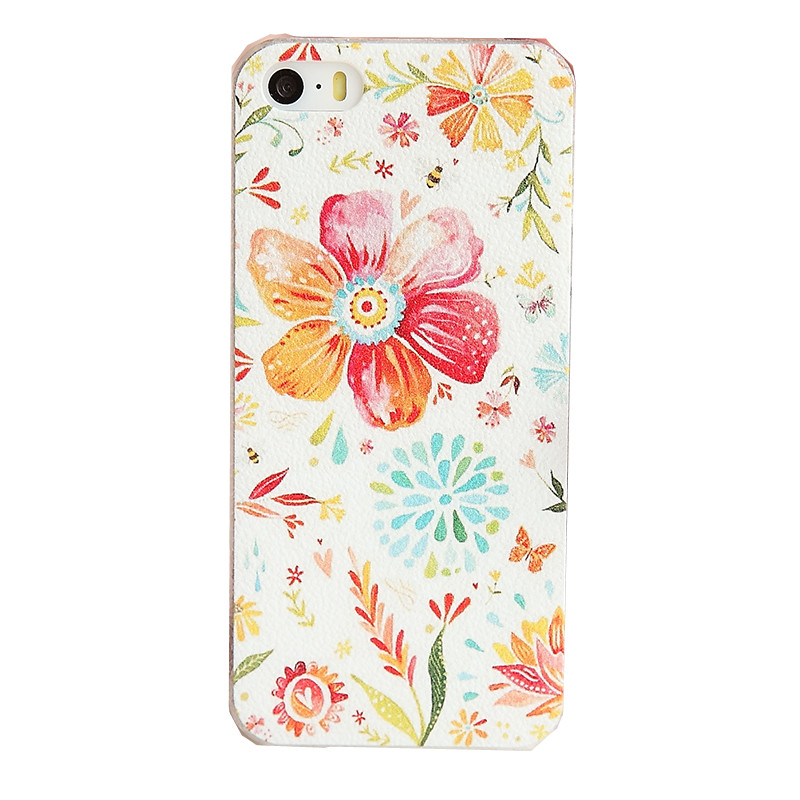 Iphone 5s Case, White Flowers Pattern Phone Case For Iphone 4 4s,5 5s ...